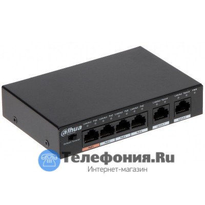 DAHUA DH-PFS3006-4ET-60 4-портовый неуправляемый коммутатор с РоЕ