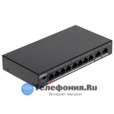 DAHUA DH-PFS3010-8ET-96 8-портовый неуправляемый коммутатор с РоЕ