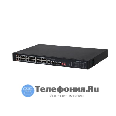 DAHUA DH-PFS3226-24ET-240 24-портовый неуправляемый коммутатор с РоЕ